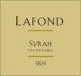 Lafond SRH Series Syrah 2012 Front Label