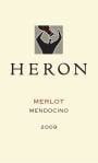 Heron Mendocino County Merlot 2009  Front Label
