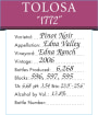 Tolosa Winery 1772  Ranch Pinot Noir 2006 Front Label