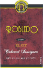 Robledo Family Winery El Rey Cabernet Sauvignon 2006  Front Label