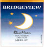 Bridgeview Blue Moon Merlot 2014 Front Label