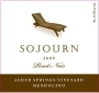 Sojourn Alder Springs Vineyard Pinot Noir 2009  Front Label