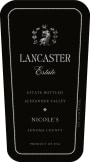 Lancaster Nicole's 2010 Front Label