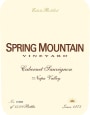 Spring Mountain Vineyard Cabernet Sauvignon 2011  Front Label