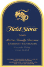 Field Stone Staten Family Reserve Cabernet Sauvignon 2003 Front Label
