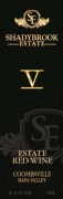 Shadybrook Estate Estate V Red 2018  Front Label