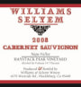Williams Selyem Haystack Peak Vineyard Cabernet Sauvignon 2008  Front Label