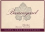 Beauregard Vineyards Zayante Merlot 2013 Front Label