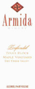 Armida Tina's Block-Maple Vineyard Zinfandel 2009 Front Label