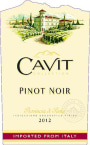 Cavit Pinot Noir 2012  Front Label
