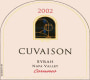 Cuvaison Syrah 2002 Front Label