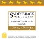 Saddleback Cabernet Sauvignon 2013  Front Label