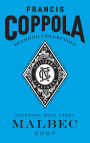 Francis Ford Coppola Diamond Collection Celestial Blue Label Malbec 2007  Front Label