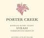 Porter Creek Timbervine Ranch Vineyard Syrah 2014  Front Label