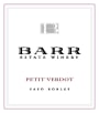 Barr Estate Winery Petit Verdot 2012 Front Label