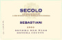 Sebastiani Secolo Red 2003 Front Label