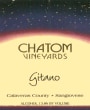 Chatom Gitano Sangiovese 2001 Front Label