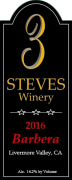3 Steves Winery  2016  Front Label