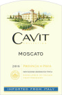Cavit Provincia di Pavia Moscato 2016 Front Label