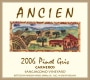 Ancien Wines Sangiacomo Vineyard Pinot Gris 2006 Front Label