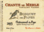 Bosquet des Papes Chateauneuf-du-Pape Chante le Merle Vieilles Vignes 2005  Front Label
