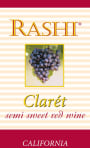 Rashi Vineyards Claret Semi Sweet Kosher Red  Front Label