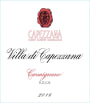 Capezzana Villa di Carmignano 2016  Front Label