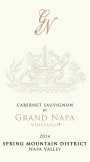Grand Napa Vineyards Spring Mountain District Cabernet Sauvignon, 2014 Front Label