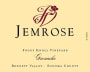 Jemrose Wines Foggy Knoll Vineyard Grenache 2015  Front Label