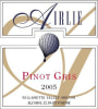 Airlie Pinot Gris 2005 Front Label