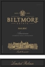 Biltmore Estate Malbec 2013 Front Label