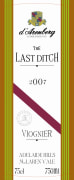 d'Arenberg The Last Ditch Viognier 2007 Front Label