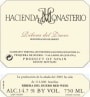 Hacienda Monasterio Ribera del Duero 2013  Front Label
