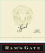 Ram's Gate Winery Hyde Vineyard Syrah 2015  Front Label