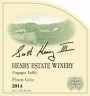 Henry Estate Pinot Gris 2014 Front Label