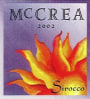 McCrea Sirocco 2002 Front Label