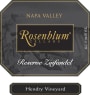 Rosenblum Cellars Hendry Vineyard Reserve Zinfandel 2005 Front Label