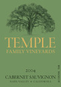 Temple Family Vineyards Napa Valley Cabernet Sauvignon 2004 Front Label