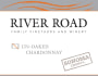River Road Vineyards Un Oaked Chardonnay 2012  Front Label