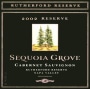 Sequoia Grove Reserve Cabernet Sauvignon 2002 Front Label