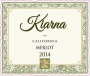 Kiarna Merlot 2014  Front Label