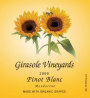 Girasole Vineyards Pinot Blanc 2009  Front Label