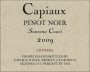Capiaux Cellars Chimera Pinot Noir 2009 Front Label