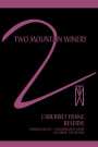 Two Mountain Winery Reserve Cabernet Franc 2012 Front Label