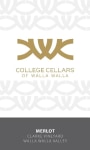 College Cellars of Walla Walla Clarke Vineyard Merlot 2018  Front Label