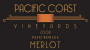 Pacific Coast Vineyards Merlot 2008  Front Label