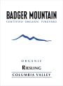 Badger Mountain N.S.A. Organic Riesling 2019  Front Label