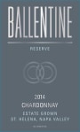 Ballentine Reserve Chardonnay 2014 Front Label