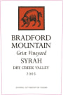 Bradford Mountain Grist Vineyard Syrah 2005 Front Label