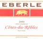 Eberle Cotes-du-Robles Rouge 2006 Front Label